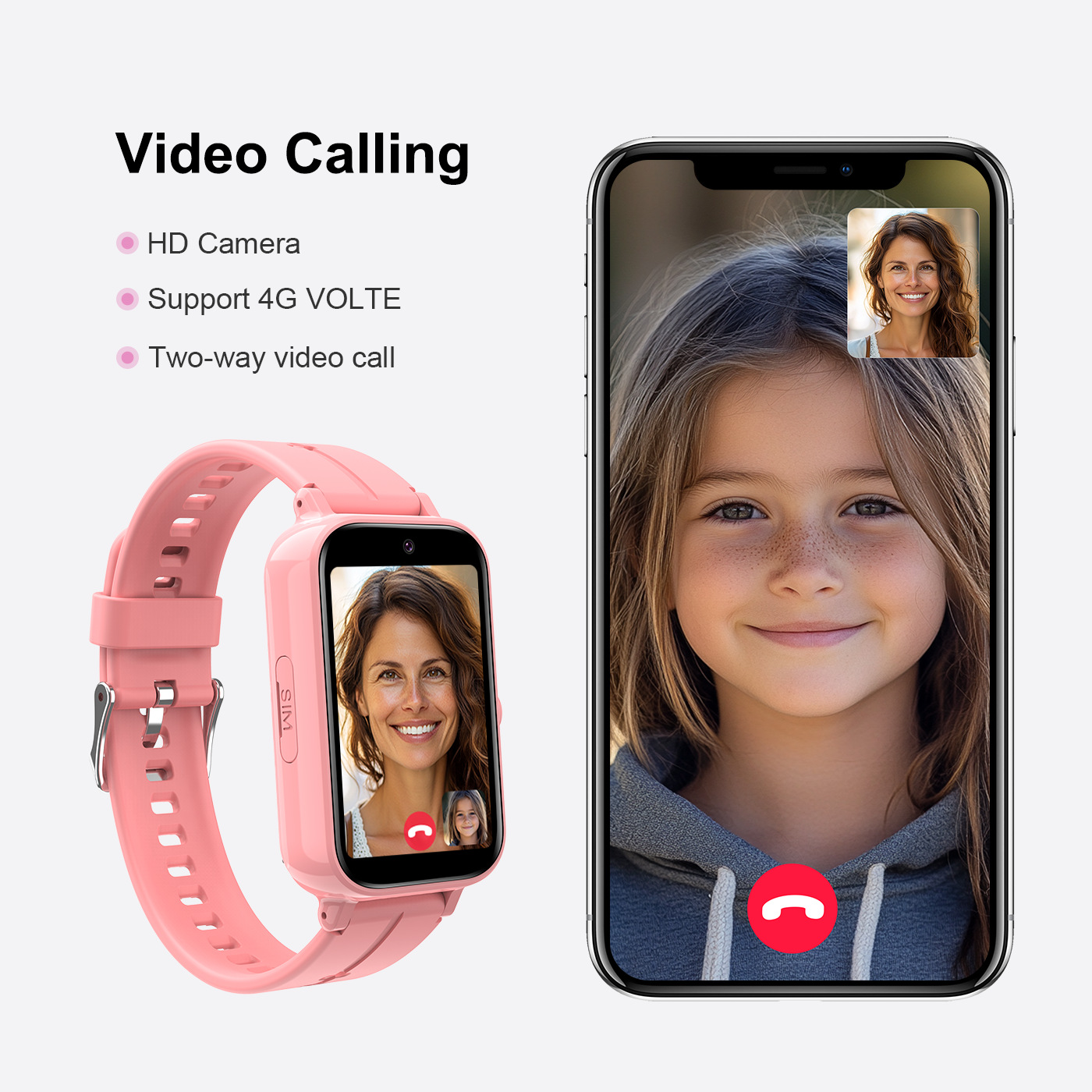 Fall Detection Watch - Montre intelligente pour enfants, avec carte