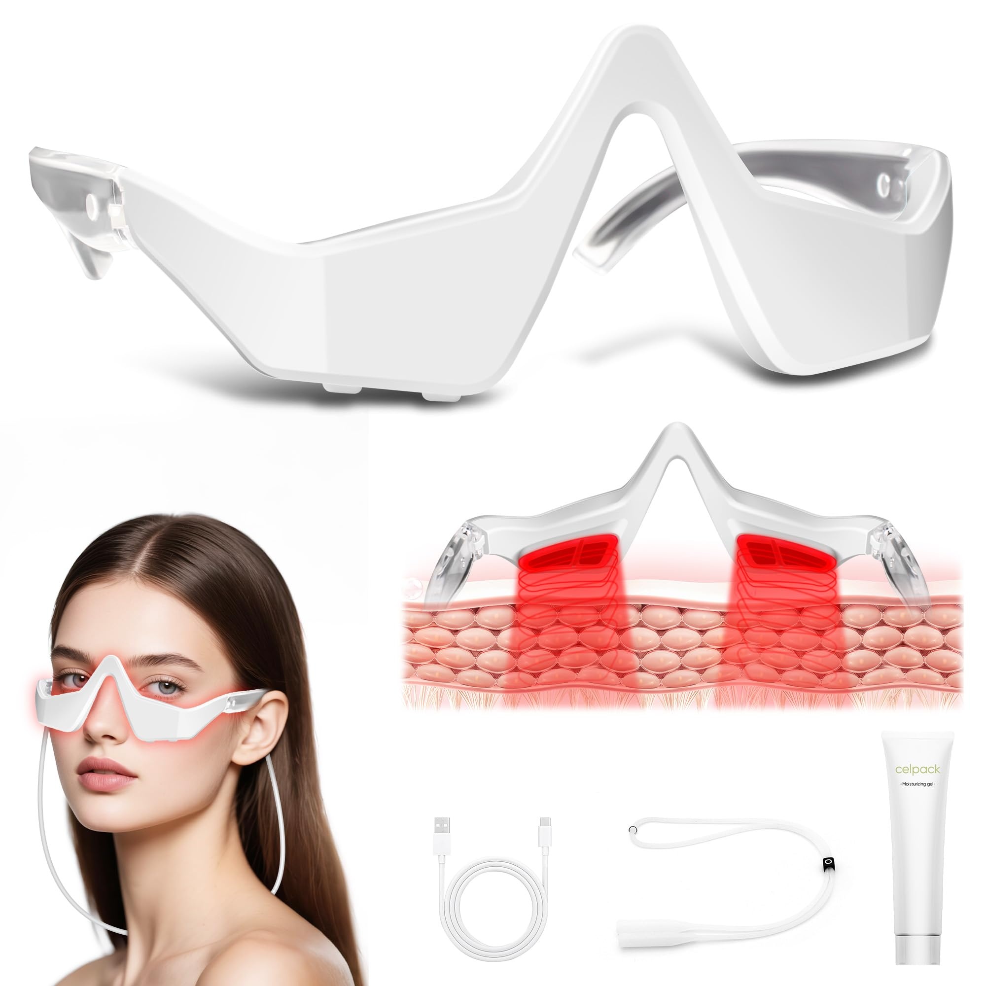 Lunettes de massage oculaire à - Light Therapy Glasses avis et prix